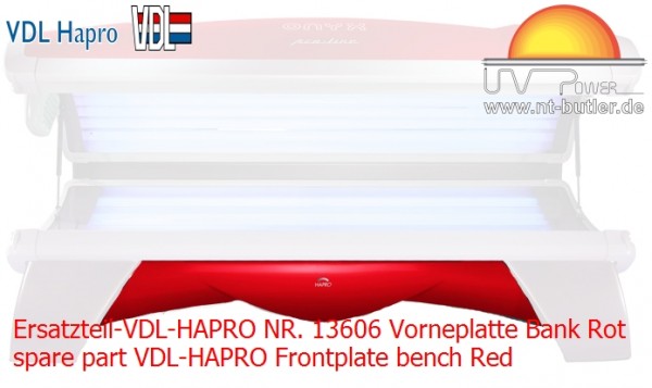 Ersatzteil-VDL-HAPRO NR. 13606 Vorneplatte Bank Rot