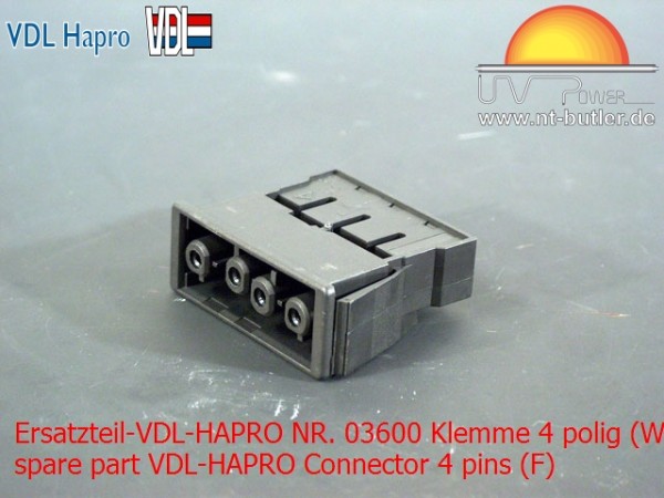 Ersatzteil-VDL-HAPRO NR. 03600 Klemme 4 polig (W)