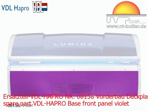 Ersatzteil-VDL-HAPRO NR. 08158 Vorderbau Deckplatte violett