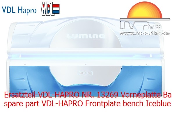 Ersatzteil-VDL-HAPRO NR. 13269 Vorneplatte Bank Eisblau