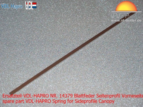 Ersatzteil-VDL-HAPRO NR. 14379 Blattfeder Seitenprofil Vorneseite Himmel