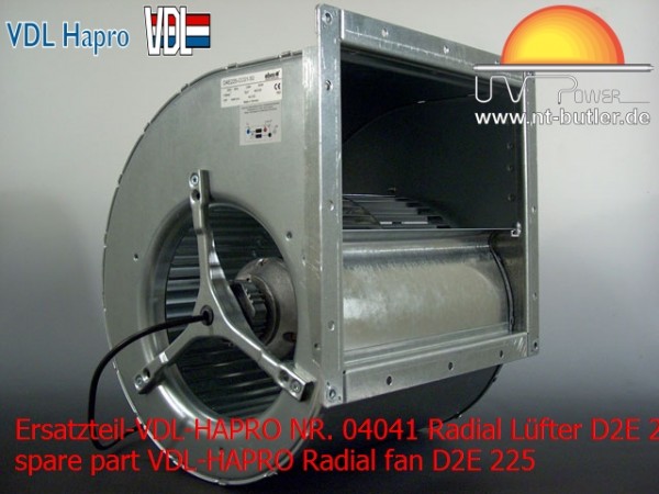 Ersatzteil-VDL-HAPRO NR. 04041 Radial Lüfter D2E 225