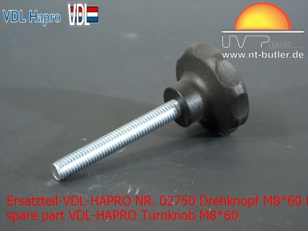 Ersatzteil-VDL-HAPRO NR. 02750 Drehknopf M8*60 K-Stativ