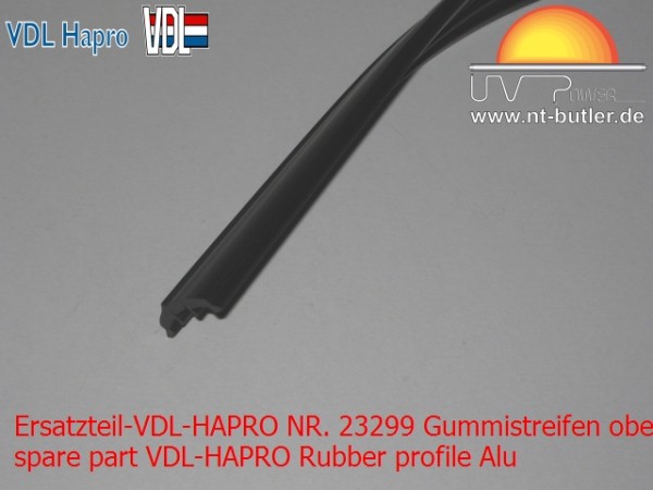 Ersatzteil-VDL-HAPRO NR. 23299 Gummistreifen oben Alu