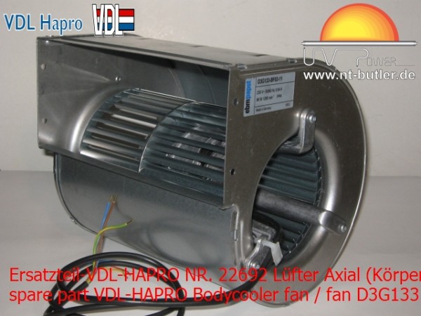 Ersatzteil-VDL-HAPRO NR. 22692 Lüfter Axial (Körper) D3G133