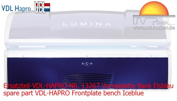 Ersatzteil-VDL-HAPRO NR. 13267 Vorneplatte Bank Eisblau