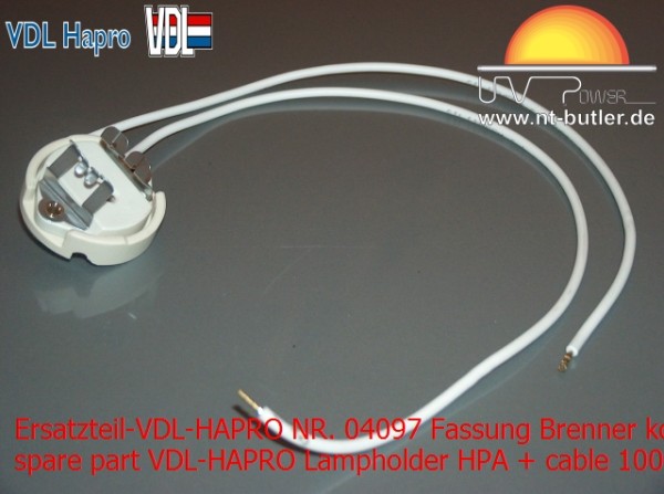 Ersatzteil-VDL-HAPRO NR. 04097 Fassung Brenner komplett mit Bügel 1000 W.