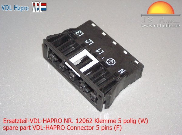 Ersatzteil-VDL-HAPRO NR. 12062 Klemme 5 polig (W)
