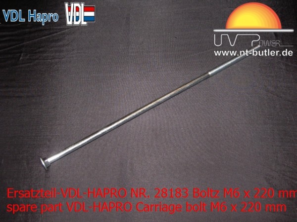Ersatzteil-VDL-HAPRO NR. 28183 Boltz M6 x 220 mm