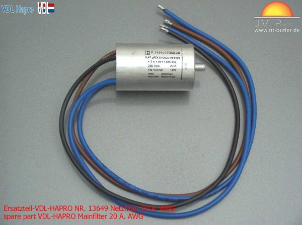 Ersatzteil-VDL-HAPRO NR. 13649 Netzfilter 20 A. AWG