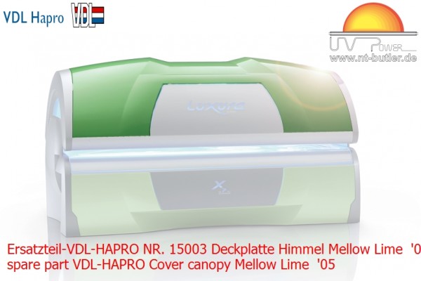 Ersatzteil-VDL-HAPRO NR. 15003 Deckplatte Himmel Mellow Lime '05