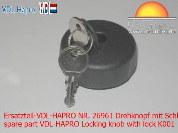 Ersatzteil-VDL-HAPRO NR. 26961 Drehknopf mit Schloß K001