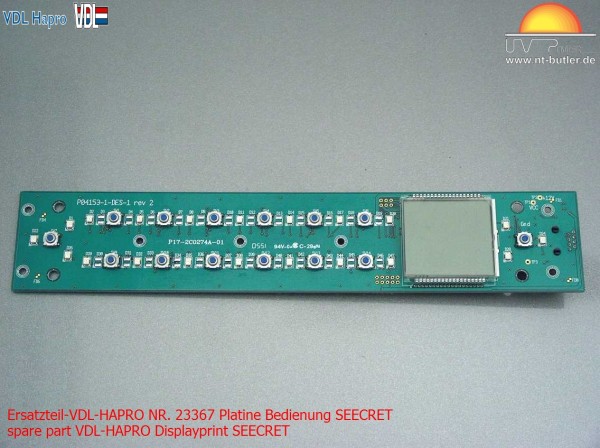 Ersatzteil-VDL-HAPRO NR. 23367 Platine Bedienung SEECRET