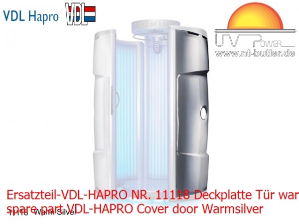 Ersatzteil-VDL-HAPRO NR. 11118 Deckplatte Tür warm silber