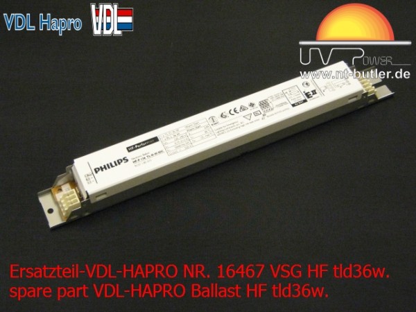 Ersatzteil-VDL-HAPRO NR. 16467 VSG HF tld36w.