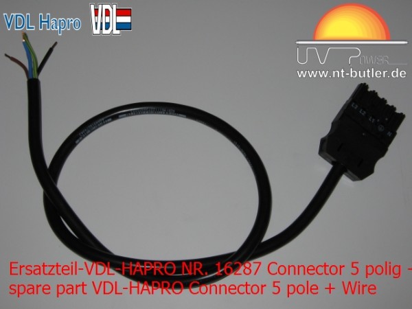 Ersatzteil-VDL-HAPRO NR. 16287 Connector 5 polig + Kabel