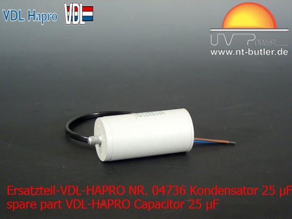 Ersatzteil-VDL-HAPRO NR. 04736 Kondensator 25 µF