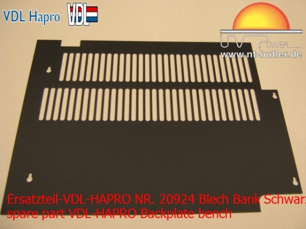 Ersatzteil-VDL-HAPRO NR. 20924 Blech Bank Schwarz