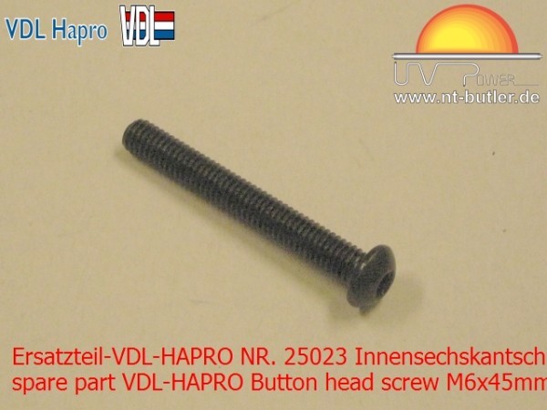 Ersatzteil-VDL-HAPRO NR. 25023 Innensechskantschraube M6x45mm