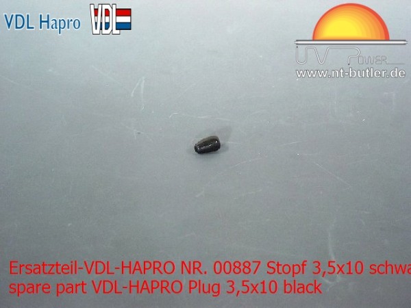 Ersatzteil-VDL-HAPRO NR. 00887 Stopf 3,5x10 schwarz
