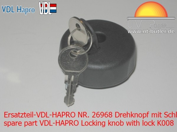 Ersatzteil-VDL-HAPRO NR. 26968 Drehknopf mit Schloß K008