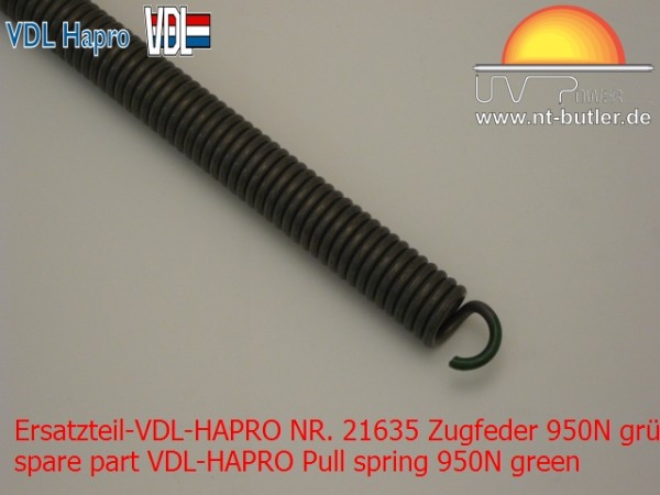 Ersatzteil-VDL-HAPRO NR. 21635 Zugfeder 950N grün