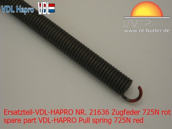 Ersatzteil-VDL-HAPRO NR. 21636 Zugfeder 725N rot