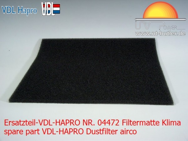 Ersatzteil-VDL-HAPRO NR. 04472 Filtermatte Klima