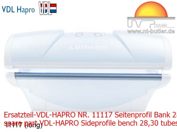 Ersatzteil-VDL-HAPRO NR. 11117 Seitenprofil Bank 28,30