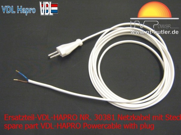 Ersatzteil-VDL-HAPRO NR. 30381 Netzkabel mit Stecker