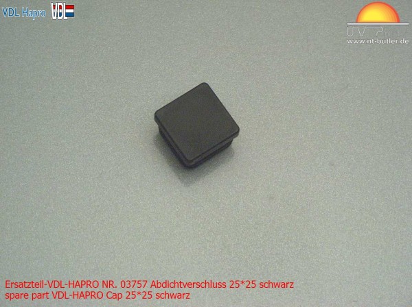 Ersatzteil-VDL-HAPRO NR. 03757 Abdichtverschluss 25*25 schwarz