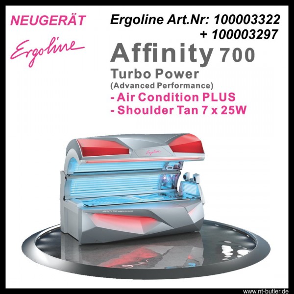 UV-Kit ID-1520: Solarium Art.100003322+100003297 Ergoline Affinity 700 CS Turbo Power m. Shoulder Ta