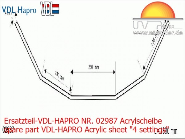 Ersatzteil-VDL-HAPRO NR. 02987 Acrylscheibe
