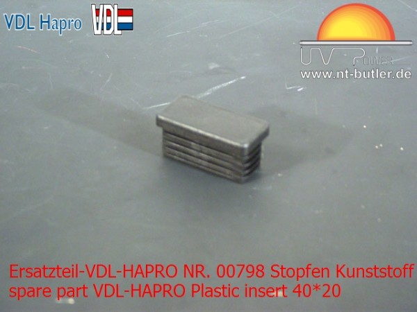 Ersatzteil-VDL-HAPRO NR. 00798 Stopfen Kunststoff 40*20 mm