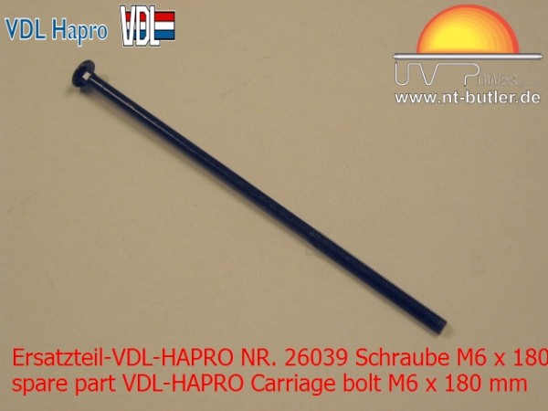 Ersatzteil-VDL-HAPRO NR. 26039 Schraube M6 x 180 mm