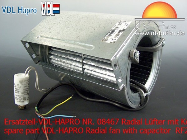 Ersatzteil-VDL-HAPRO NR. 08467 Radial Lüfter mit Kondensator RF2C-133/190