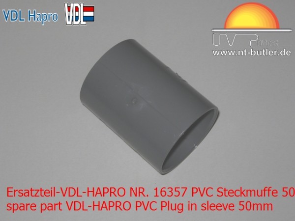 Ersatzteil-VDL-HAPRO NR. 16357 PVC Steckmuffe 50mm