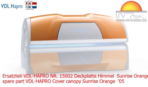 Ersatzteil-VDL-HAPRO NR. 15002 Deckplatte Himmel Sunrise Orange '05