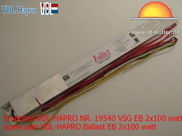 Ersatzteil-VDL-HAPRO NR. 19540 VSG EB 2x100 watt