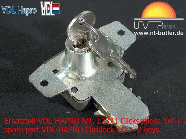 Ersatzteil-VDL-HAPRO NR. 12371 Clickschloss '04 + 2 Schlüssel