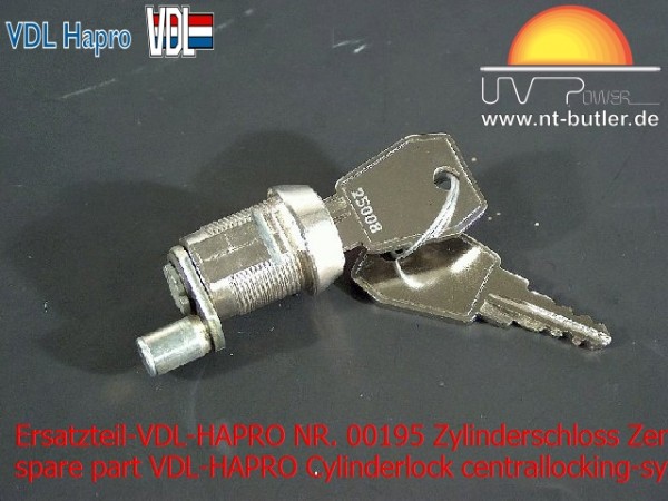 Ersatzteil-VDL-HAPRO NR. 00195 Zylinderschloss Zentralverriegelung + 2 Schlüssel