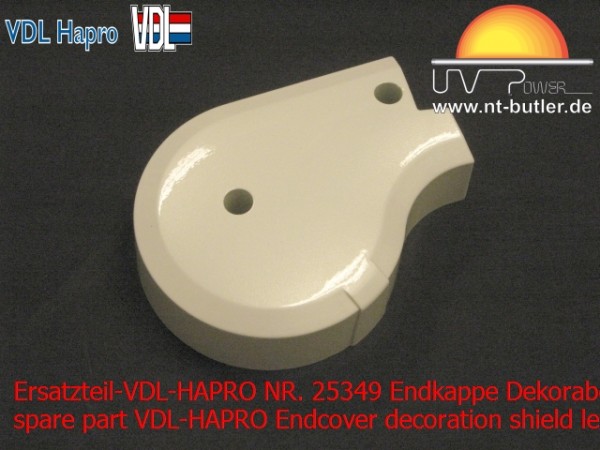 Ersatzteil-VDL-HAPRO NR. 25349 Endkappe Dekorabdeckung links Perle Wei?