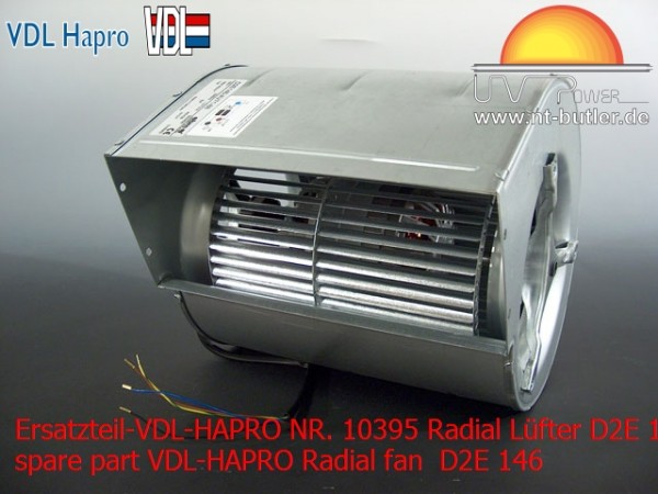 Ersatzteil-VDL-HAPRO NR. 10395 Radial Lüfter D2E 146