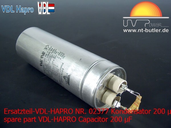 Ersatzteil-VDL-HAPRO NR. 02377 Kondensator 200 µF