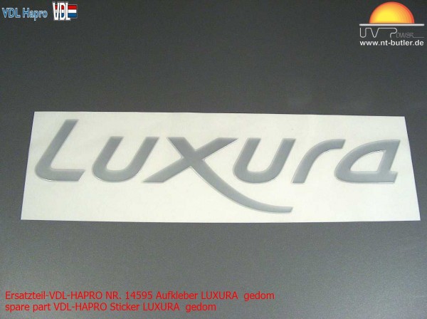 Ersatzteil-VDL-HAPRO NR. 14595 Aufkleber LUXURA gedom