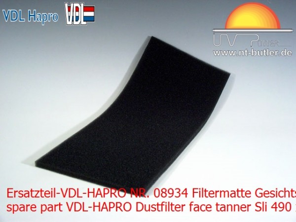 Ersatzteil-VDL-HAPRO NR. 08934 Filtermatte Gesichtsbräuner 490 x 190 mm